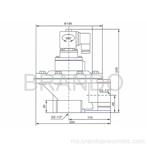 2 1/2 inci Pulse injap elaun-Z-62